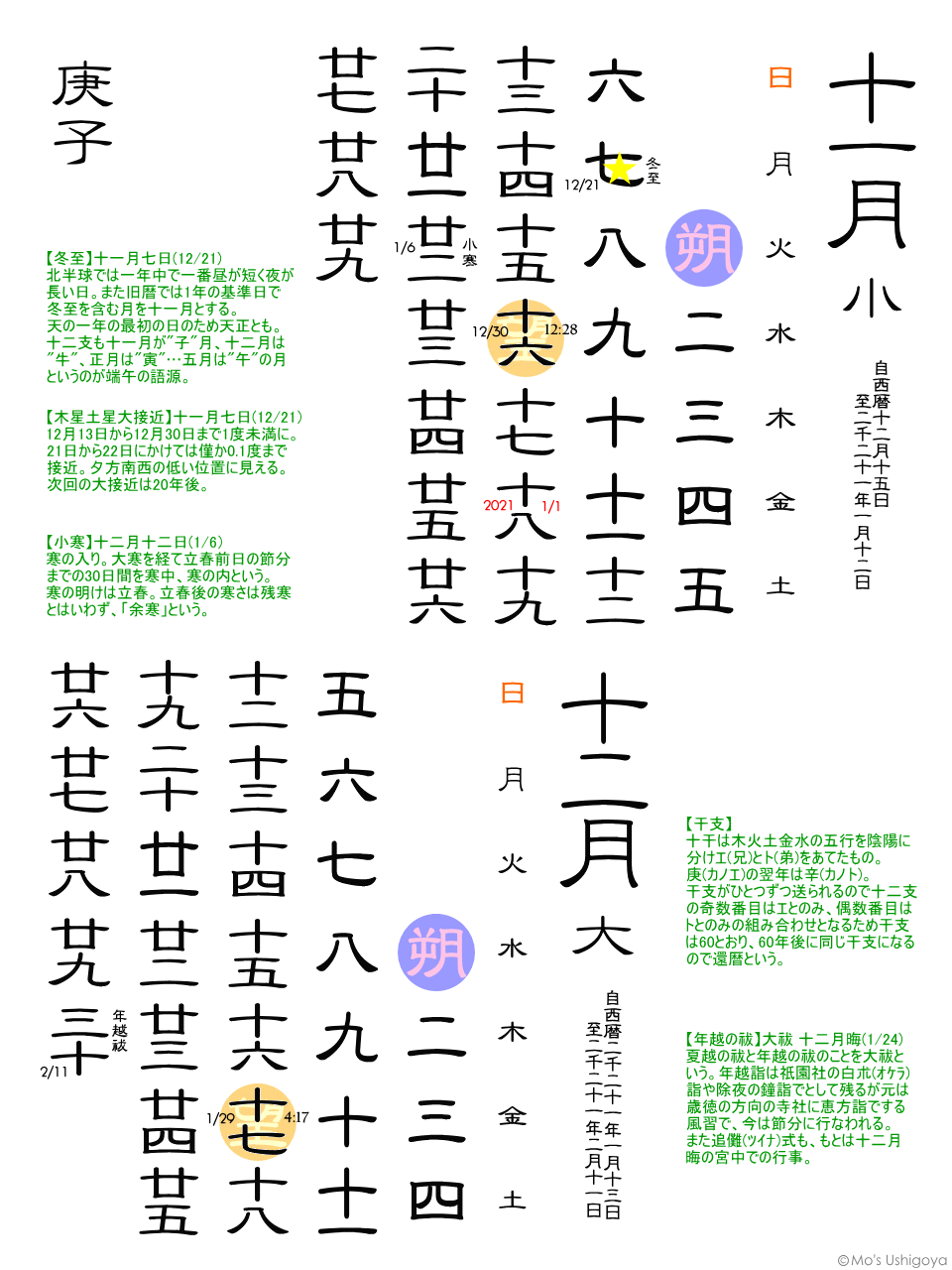 和暦 旧暦カレンダー